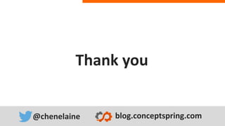 @chenelaine blog.conceptspring.com
Thank you
 