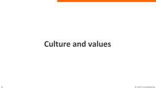 Culture and values
 