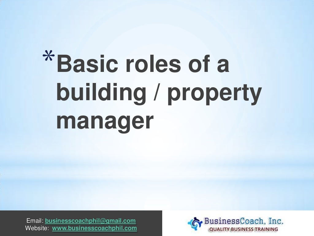 Building and property management
