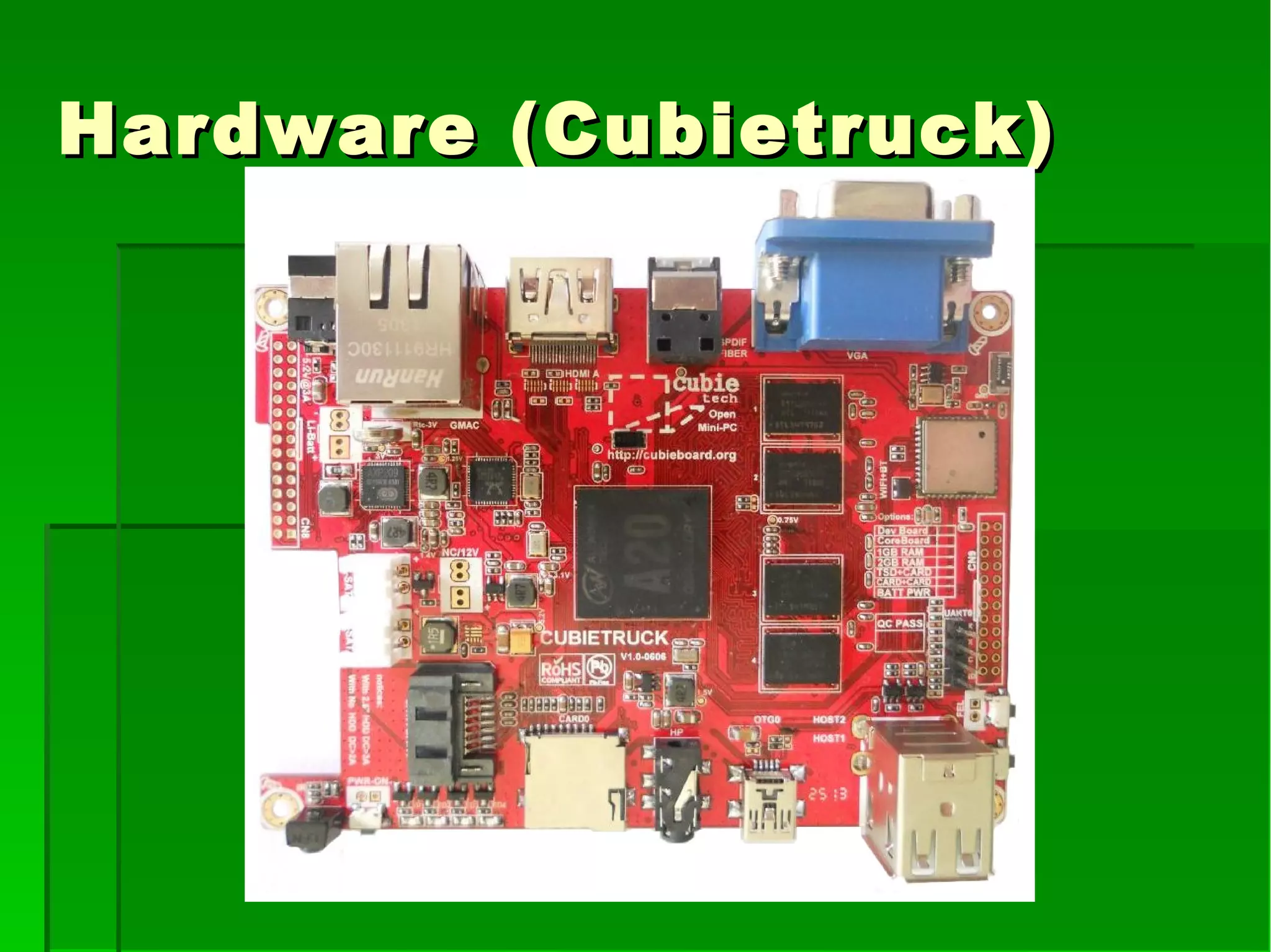 Hardware (Cubietruck)Hardware (Cubietruck)
 