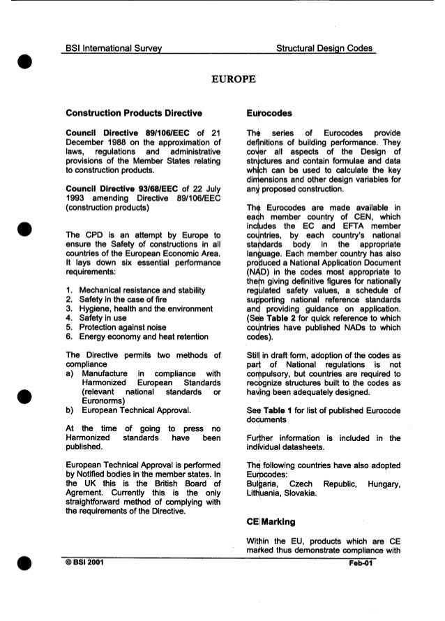 Building and structural design codes