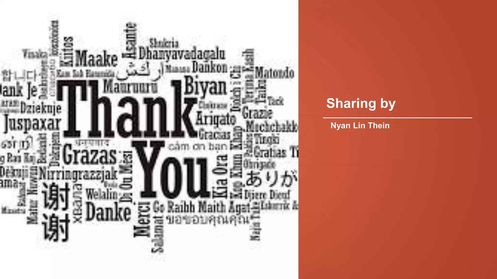 Sharing by
Nyan Lin Thein
 