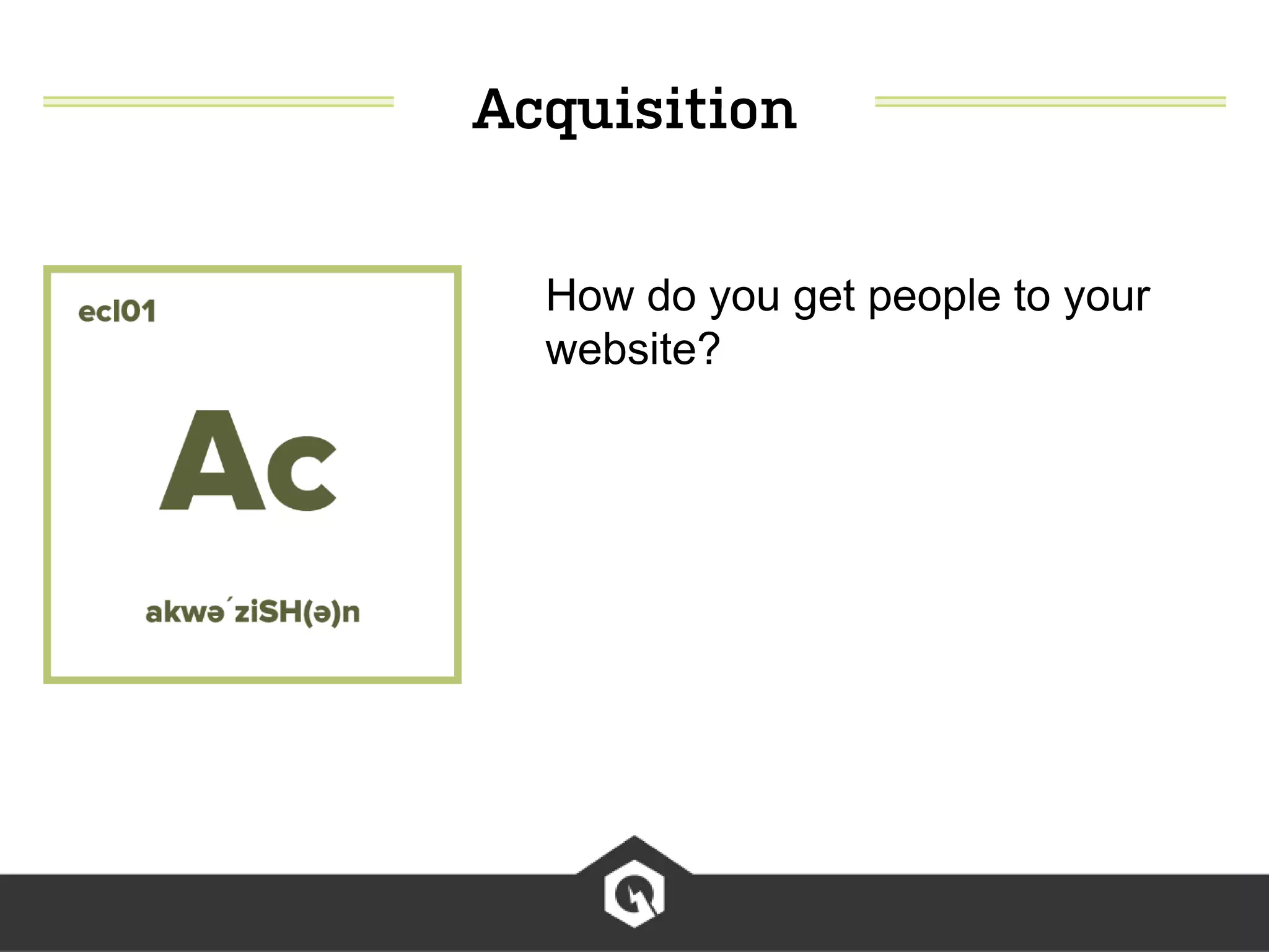 How do you get people to your
website?
 