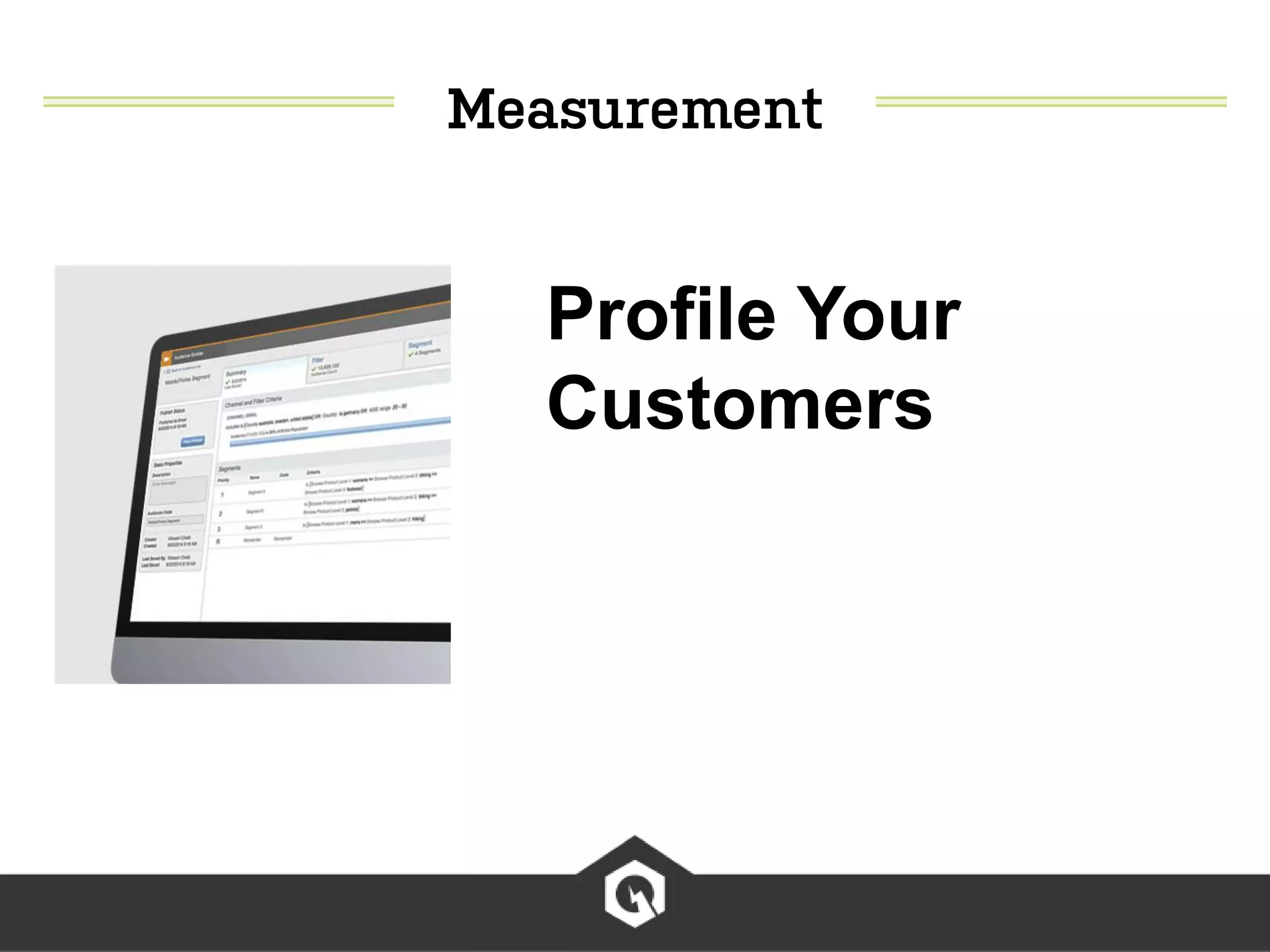 Profile Your
Customers
 