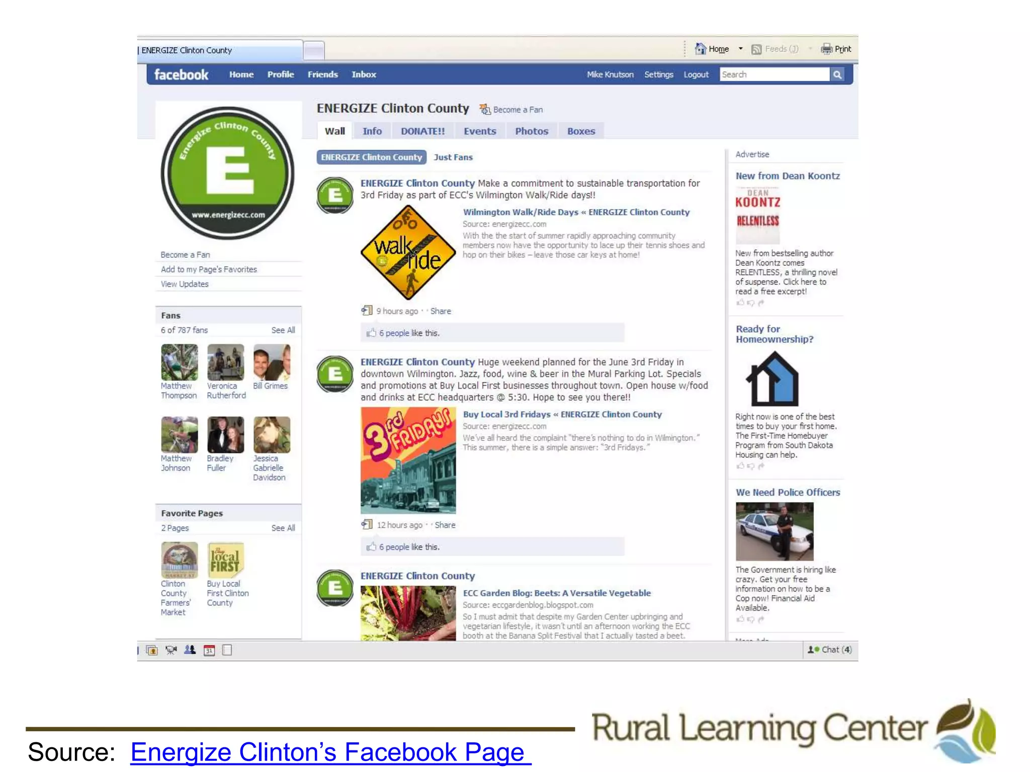 Source:  Energize Clinton’s Facebook Page 