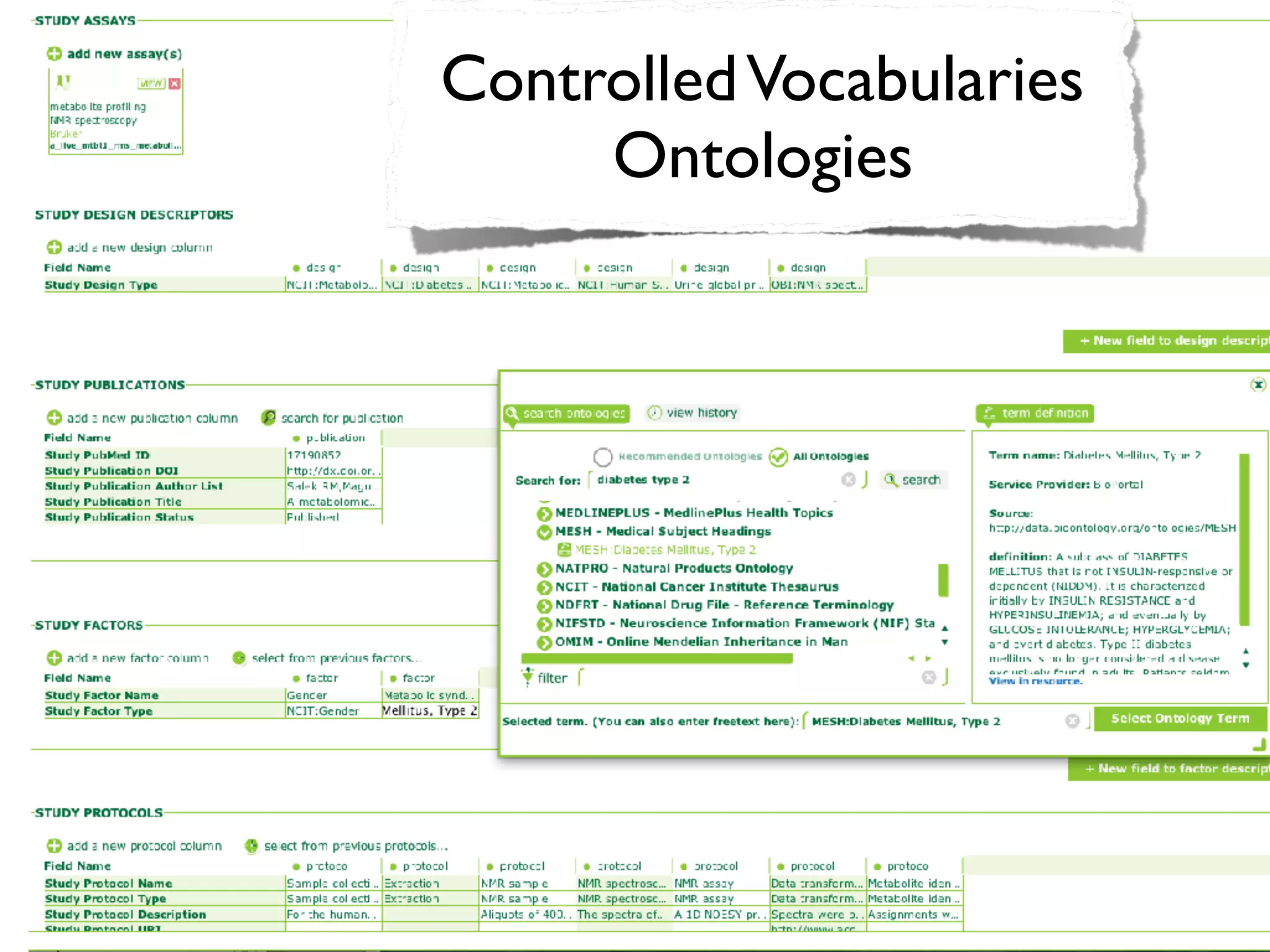 COSMOS
COrdination of Standards in MetabolOmicS
European FP7 coordination
action coordinated by us at
EMBL-EBI, Hinxton,
Cambridge
• Create missing standards & formats
• Deﬁne workﬂows for dissemination
• Create world-wide data network
 