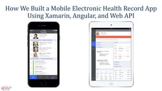 How We Built a Mobile Electronic Health Record App
Using Xamarin, Angular, and Web API
 