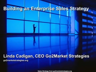 Building an Enterprise Sales Strategy




Linda Cadigan, CEO Go2Market Strategies
go2marketstrategies.org



                          Sales Strategy from go2marketstrategies.org
 