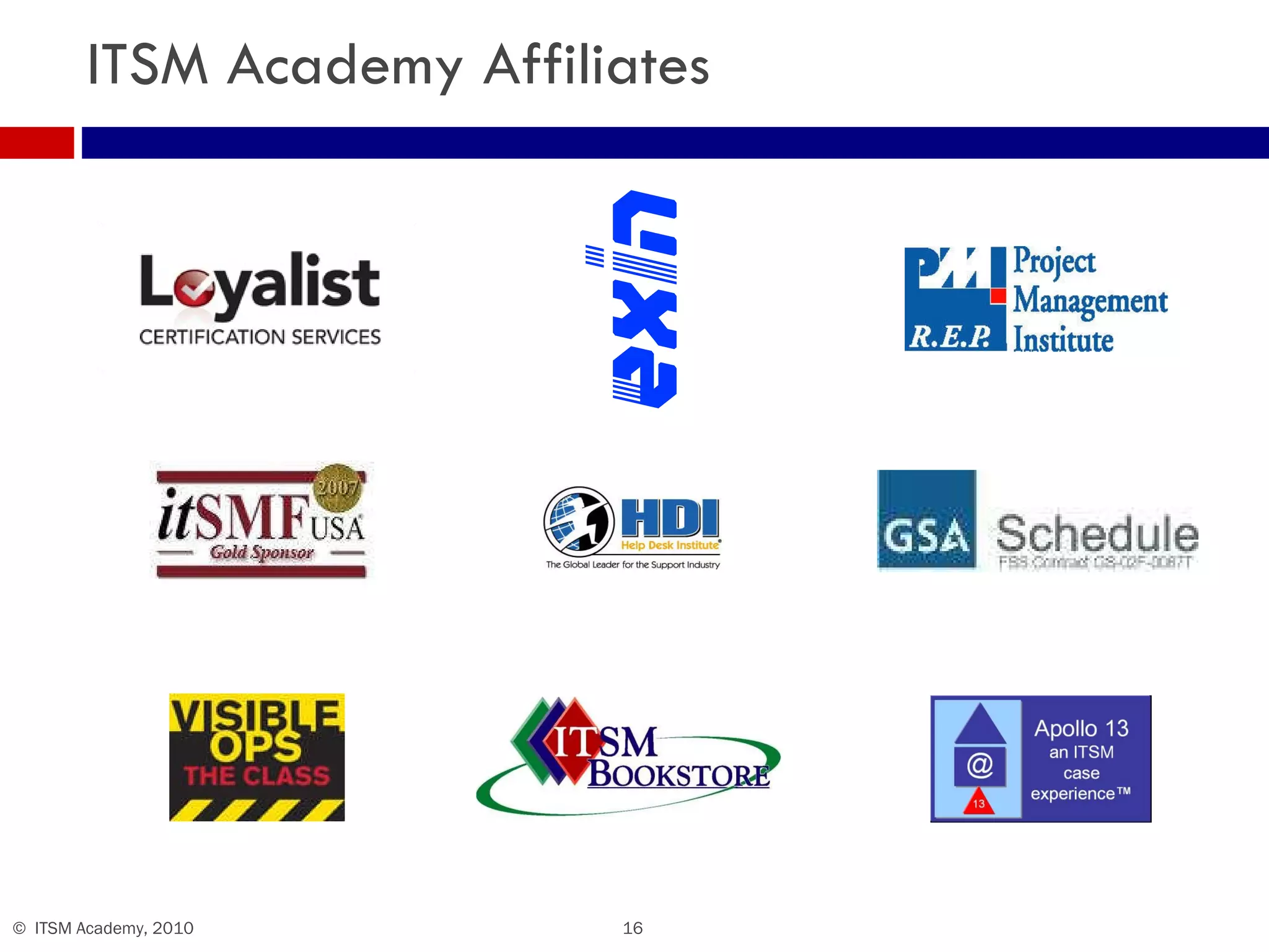 ITSM Academy Affiliates 