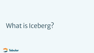What is Iceberg?
 