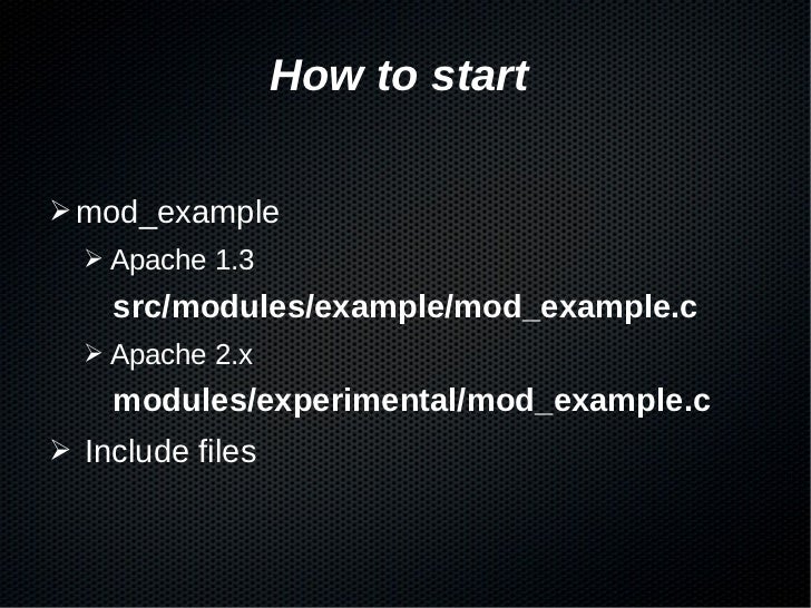 building apache modules