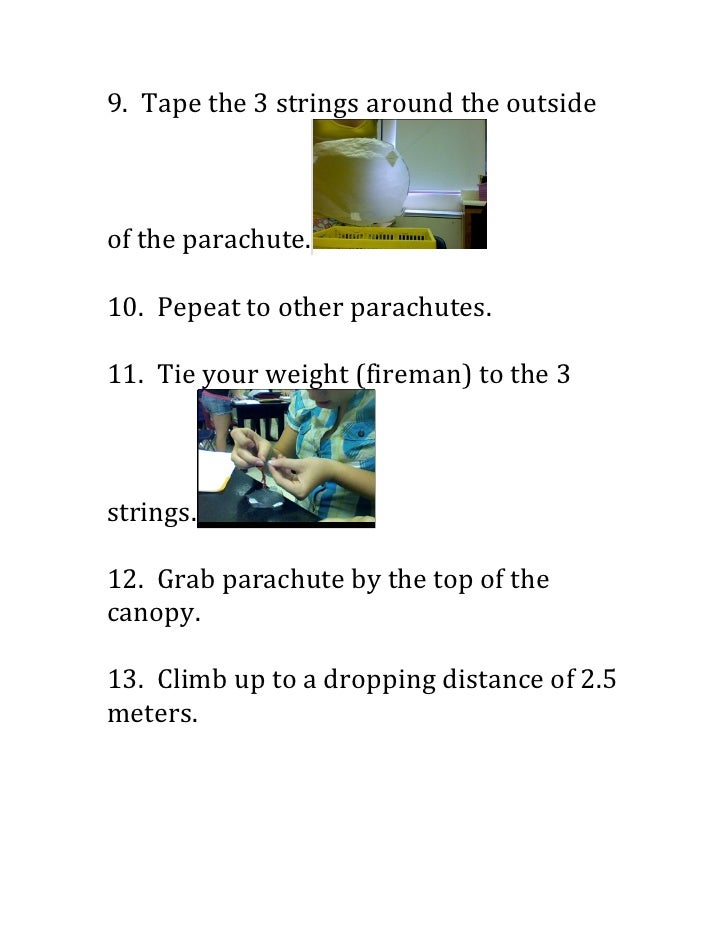 Building a parachute procedure pdf