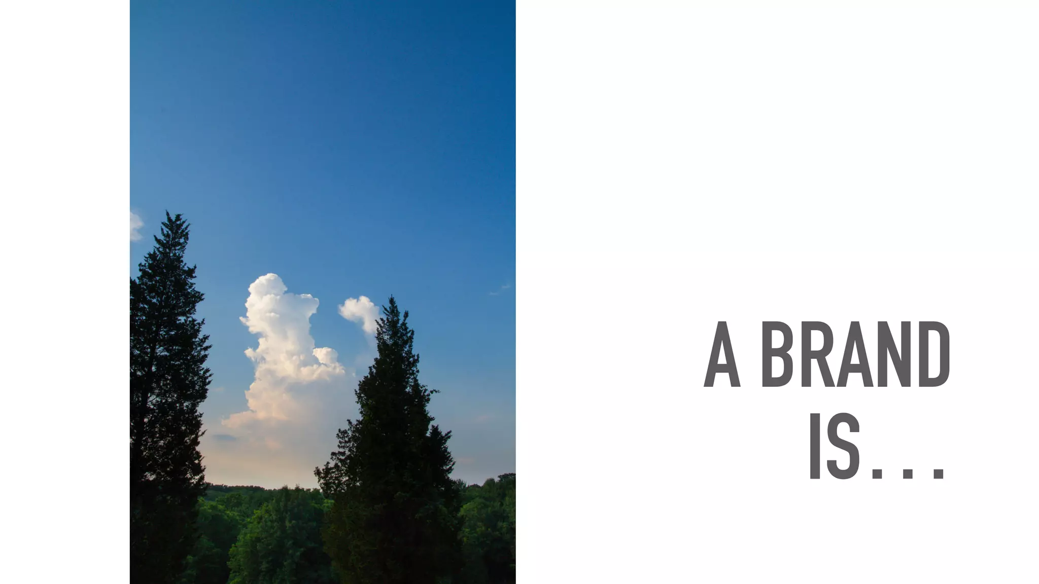 A BRAND
IS…
 