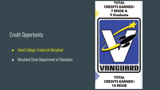 Credit Opportunity
● Hood College, Frederick Maryland
● Maryland State Department of Education
 