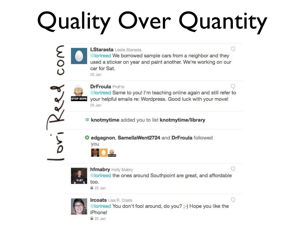 Quality Over Quantity