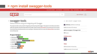 > npm install swagger-tools
 