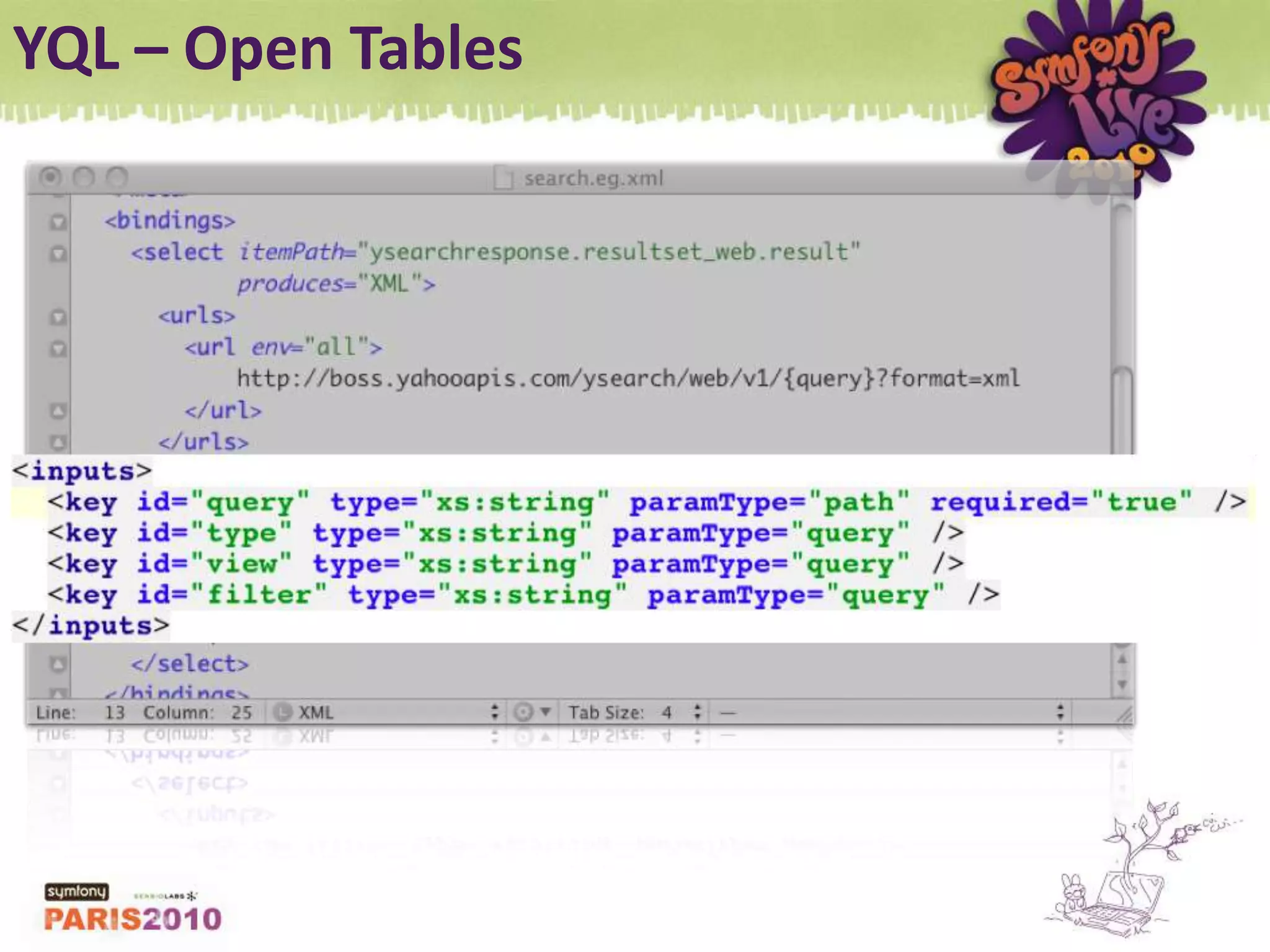 CSS FoundationReset - Neutralizes browser CSS stylesBase - Applies consistent style foundationFonts - Foundation for typography and font-sizingGrids - Thousands of wireframe layoutsUser Interface Design Patterns LibraryProven solutions to common interfaceshttp://developer.yahoo.com/ypatterns/Grade Browser Support / Progressive EnhancementY! Developer Network – YUI CSS