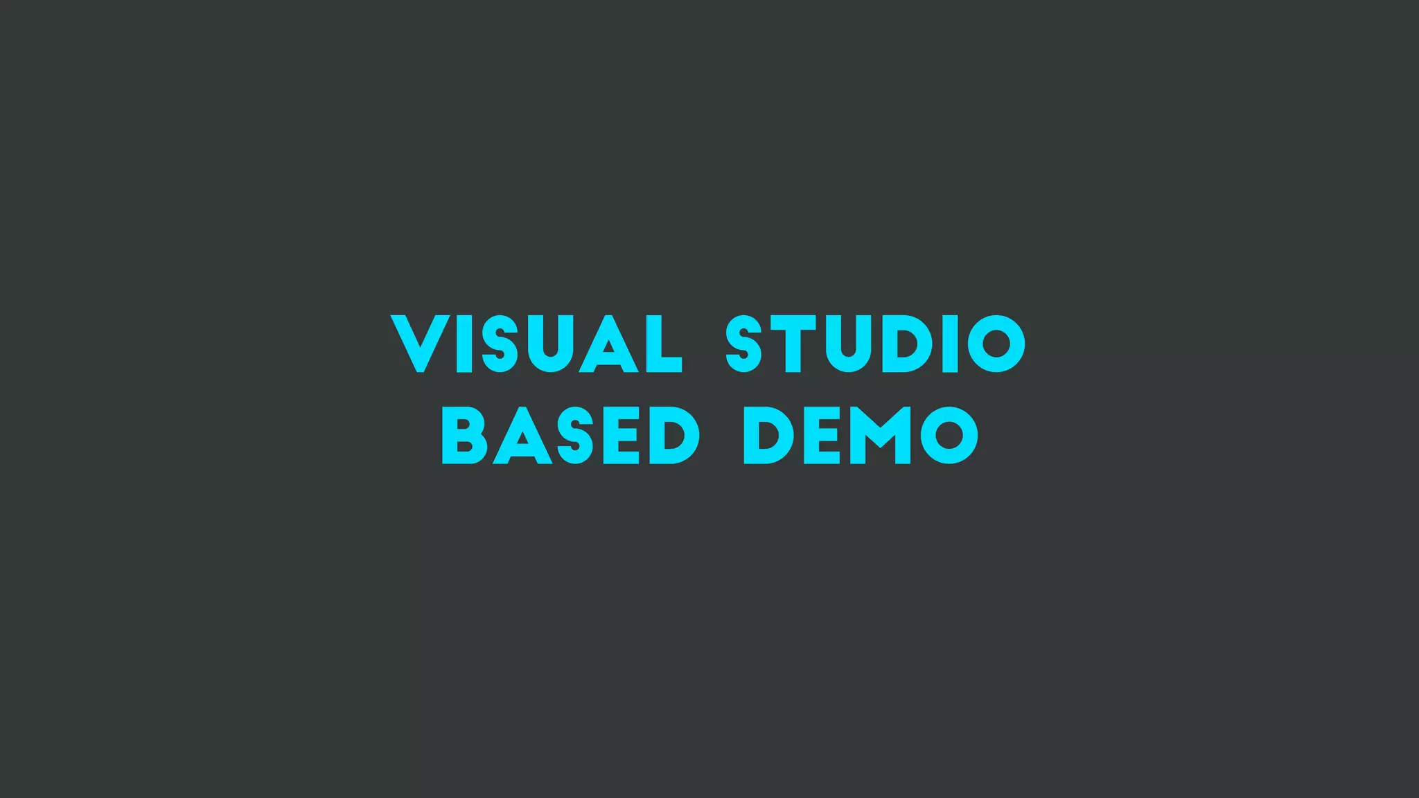 visual studio
based demo
 