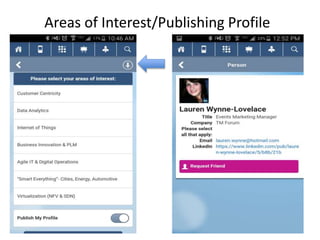 Areas of Interest/Publishing Profile
 