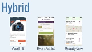 Hybrid 
Worth It EventAssist BeautyNow 
 