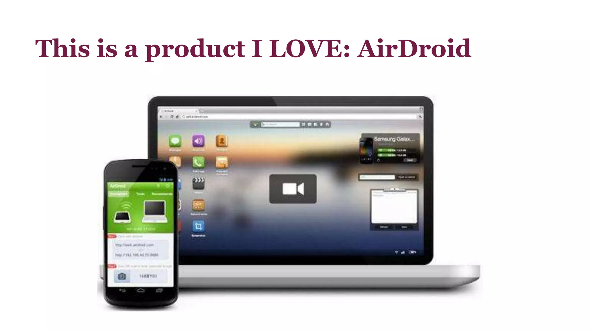 This is a product I LOVE: AirDroid 
 
