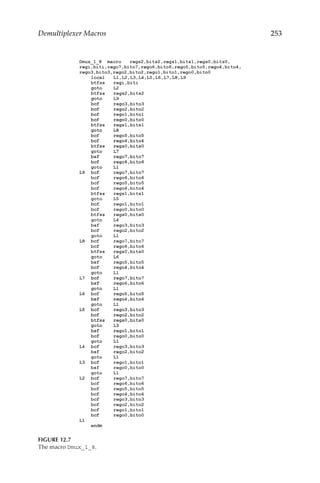 253
Demultiplexer Macros
FIGURE 12.7
The macro Dmux_1_8.
 