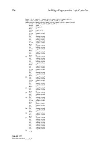 256 Building a Programmable Logic Controller
FIGURE 12.9
The macro Dmux_1_8_E.
 