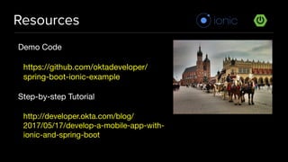 Building a PWA with Ionic, Angular, and Spring Boot - GeeCON 2017