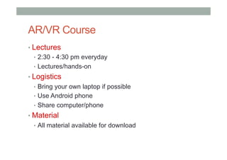 Building AR and VR Experiences | PDF