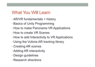 Building AR and VR Experiences | PDF
