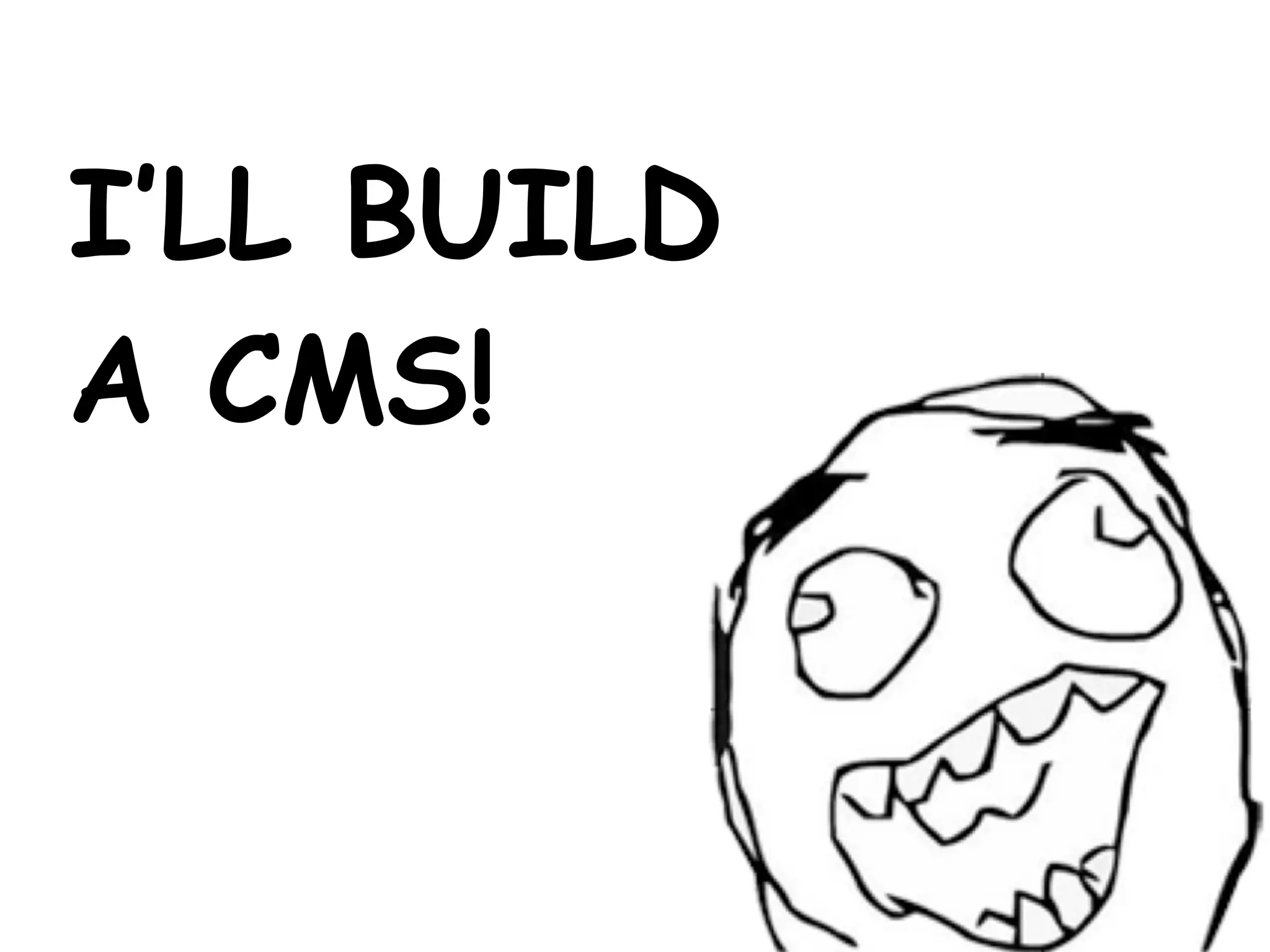 I’LL BUILD
A CMS!
 