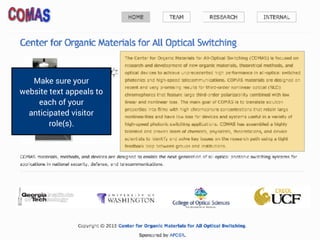 Make sure your
website text appeals to
each of your
anticipated visitor
role(s).
 