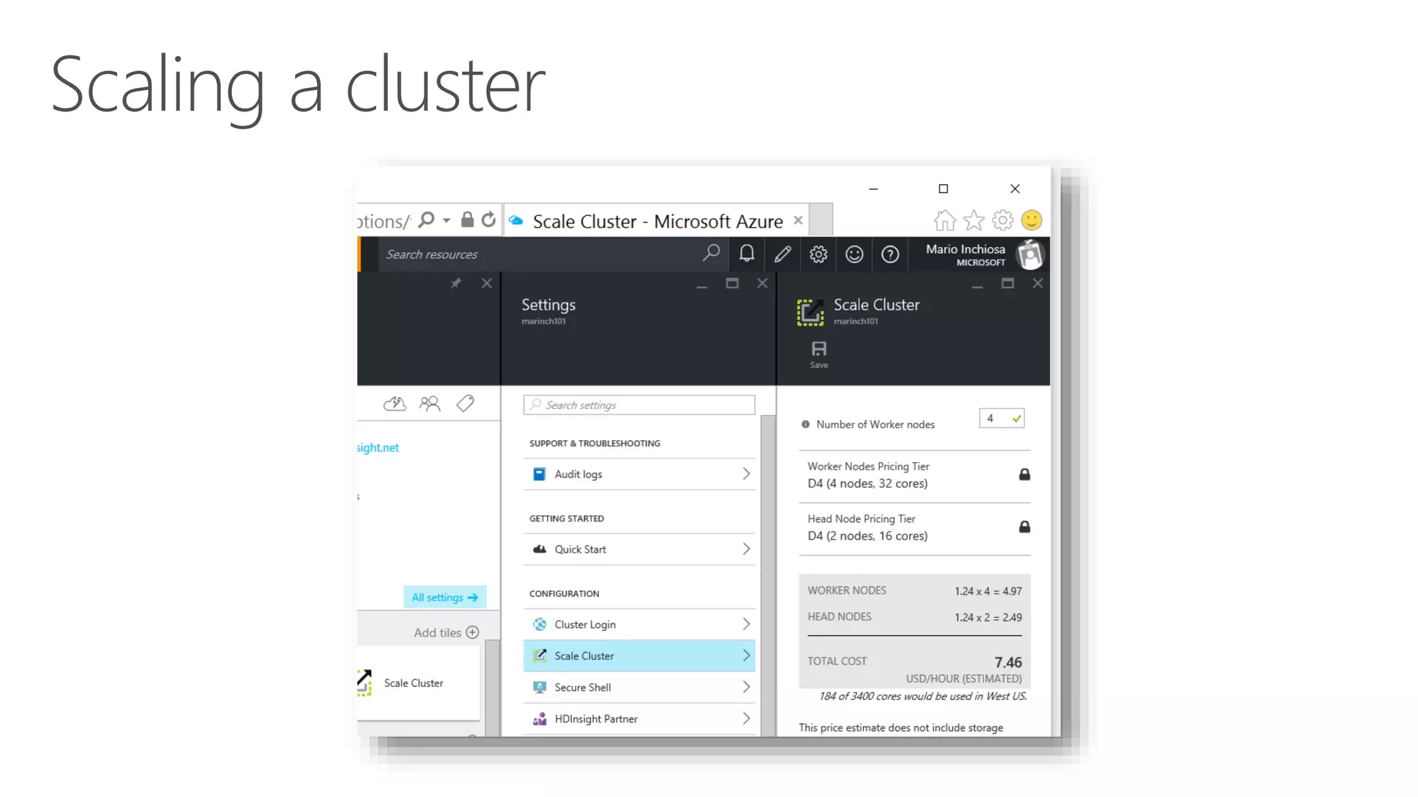 Scaling a cluster 