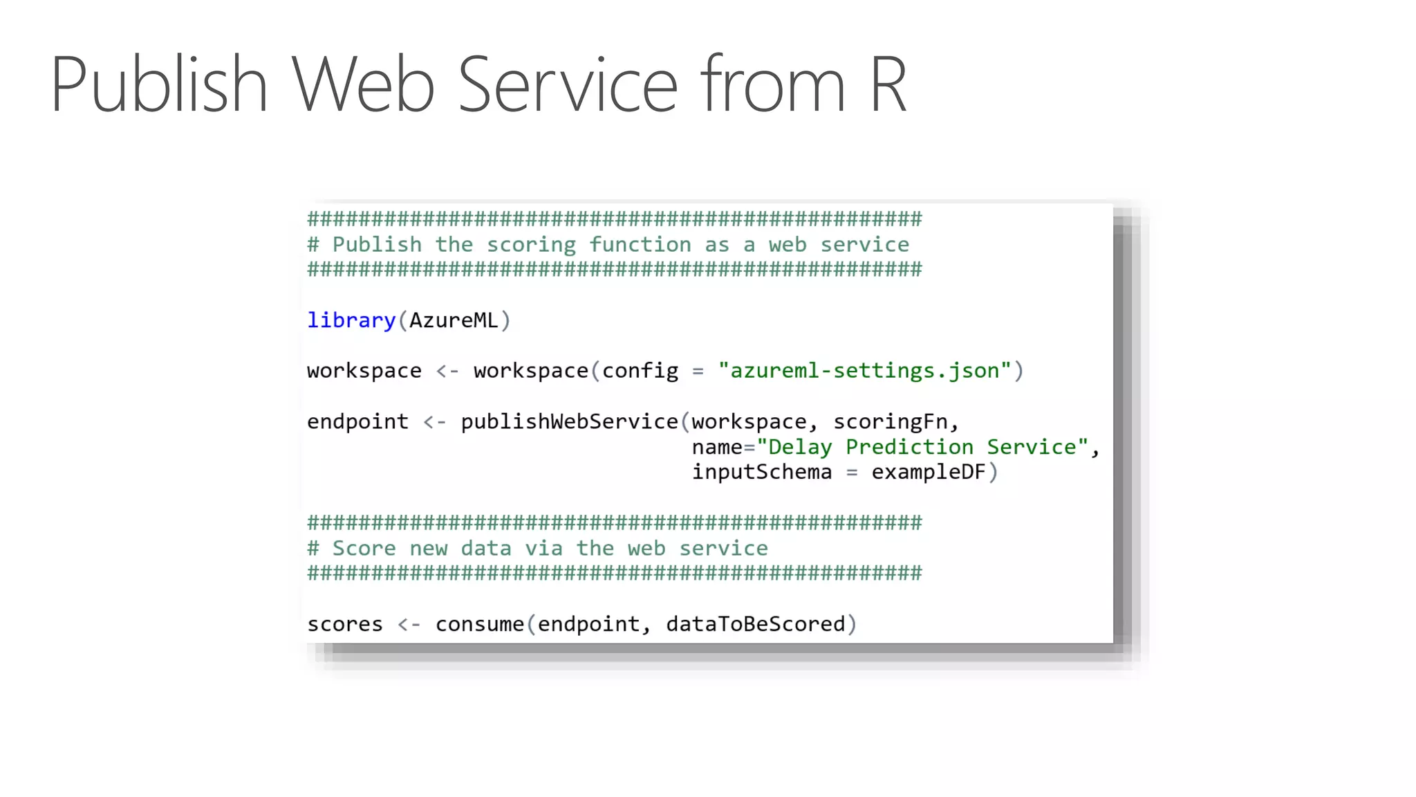 Publish Web Service from R 