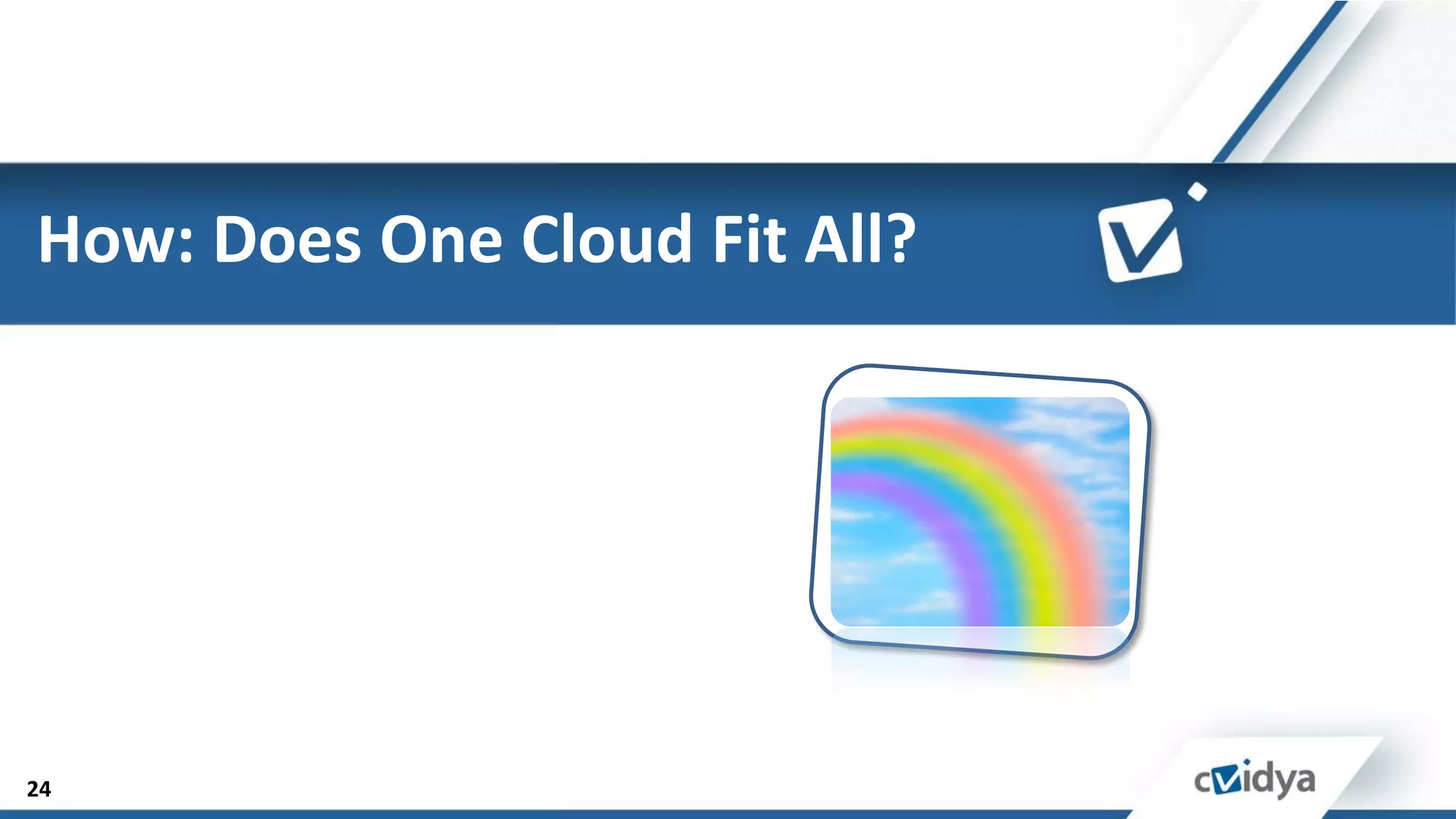 How: Does One Cloud Fit All?




24
 