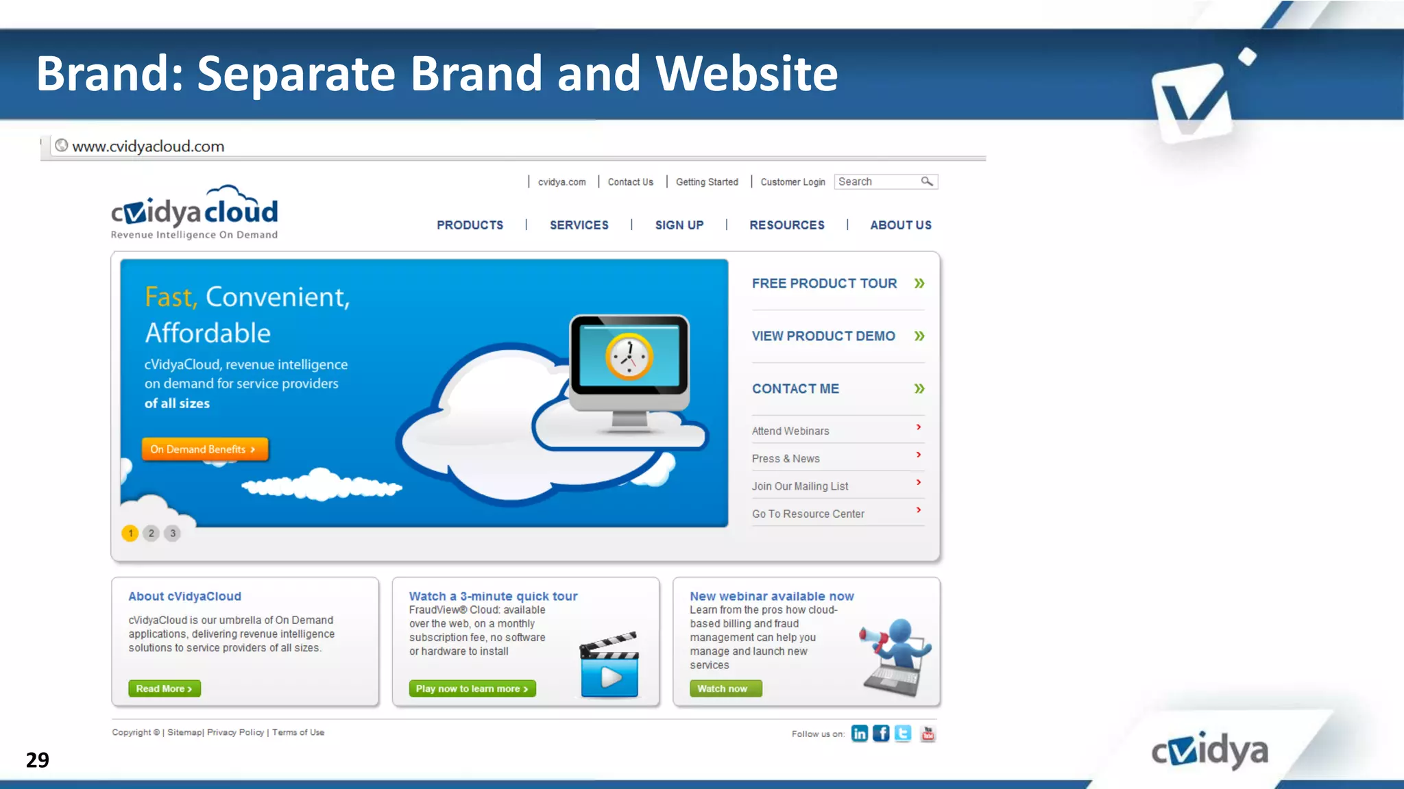 Brand: Separate Brand and Website




29
 