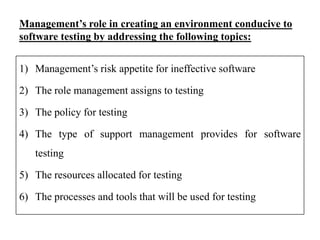 Building a software testing environment | PPTX