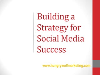 Building a
Strategy for
Social Media
Success
www.hungrywolfmarketing.com
 