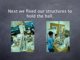 Building a structure with newspaper | KEY