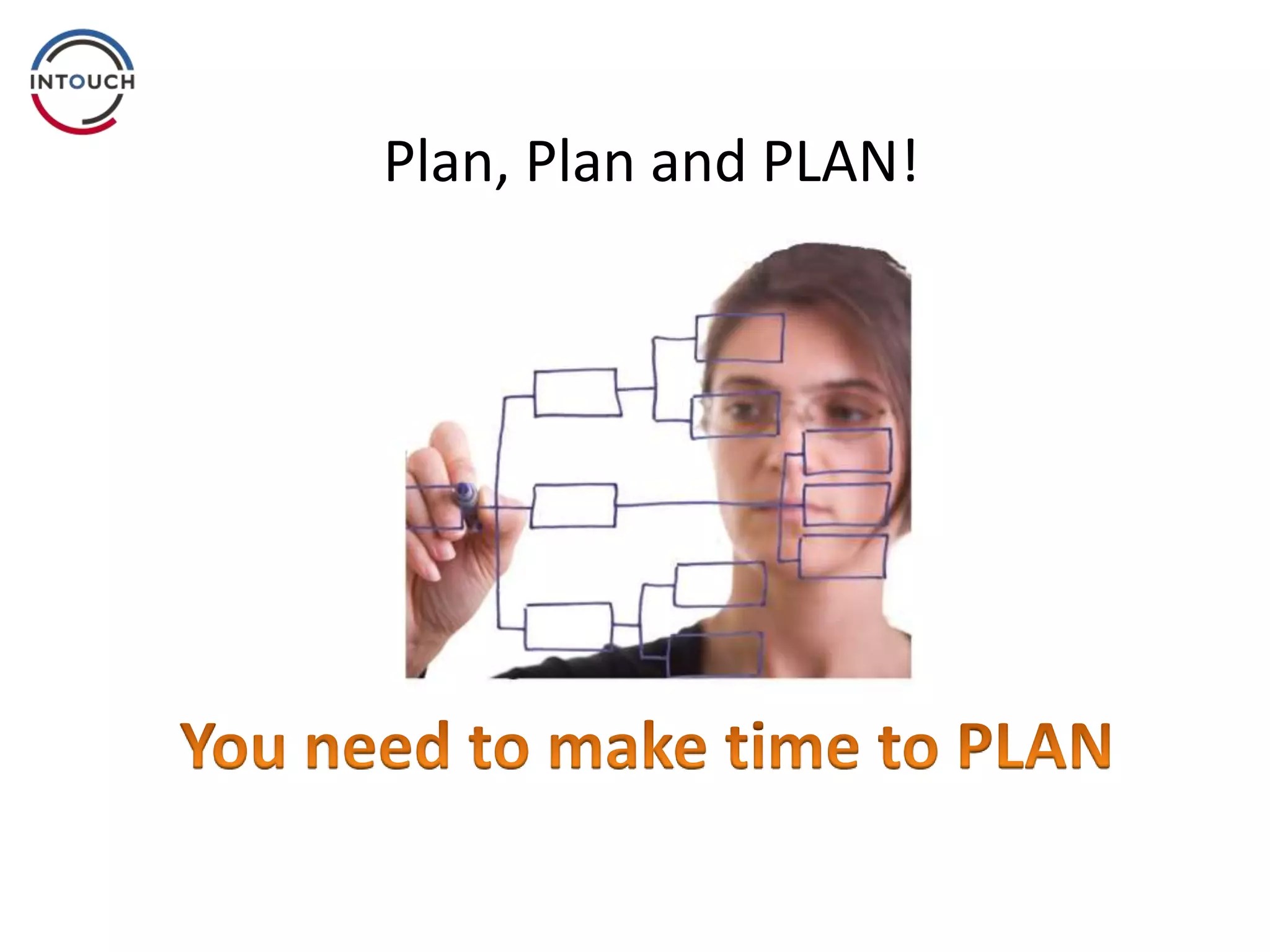 Plan, Plan and PLAN!