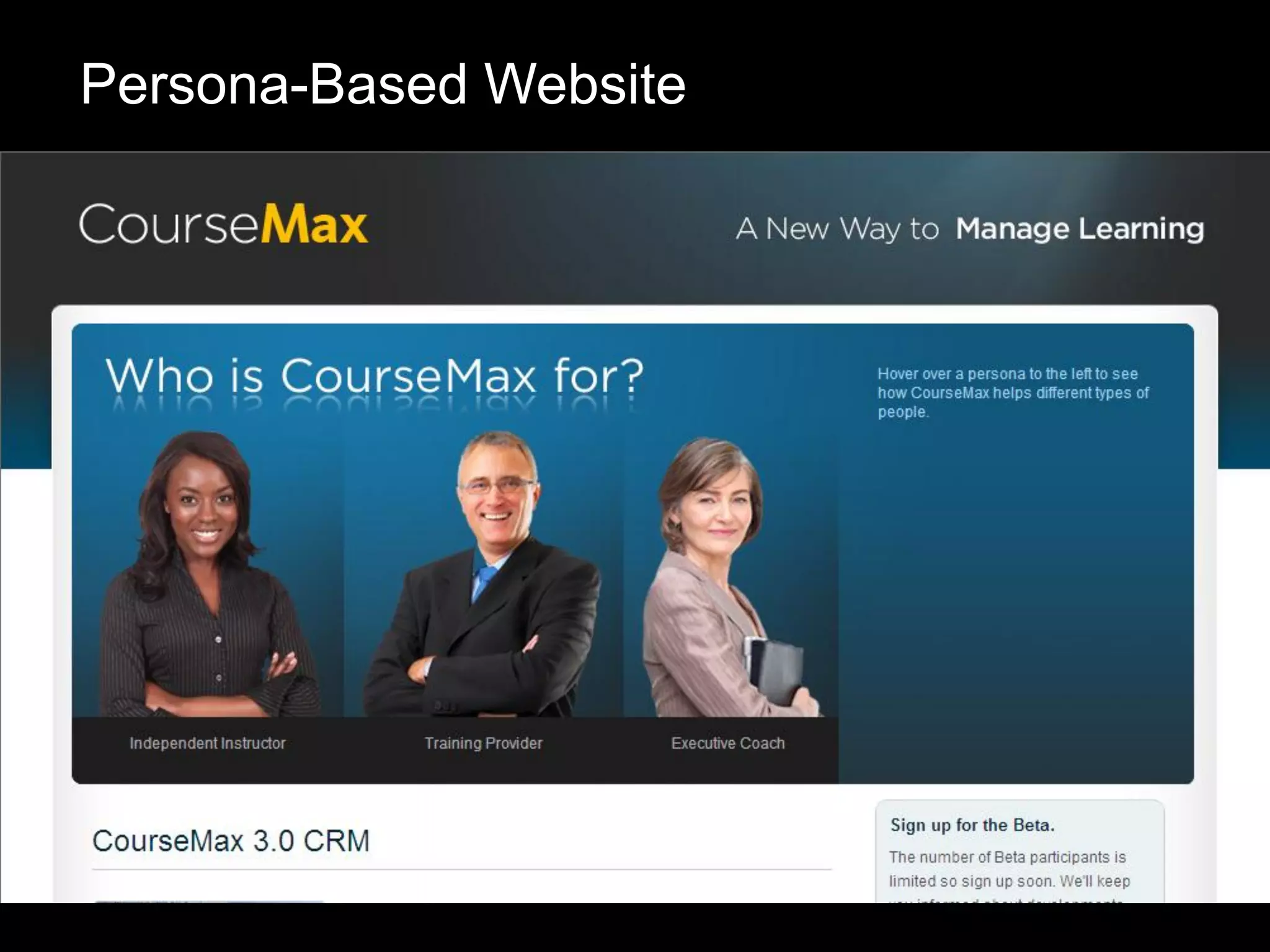 Persona-Based Website
 