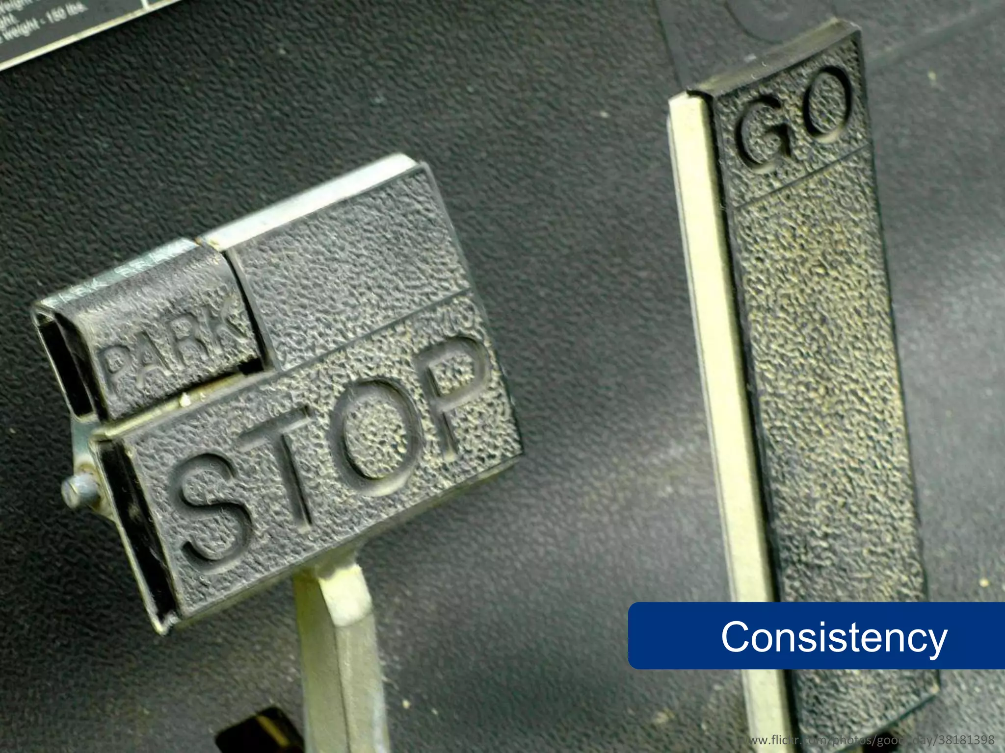 Consistency
www.flickr.com/photos/good_day/38181398
 