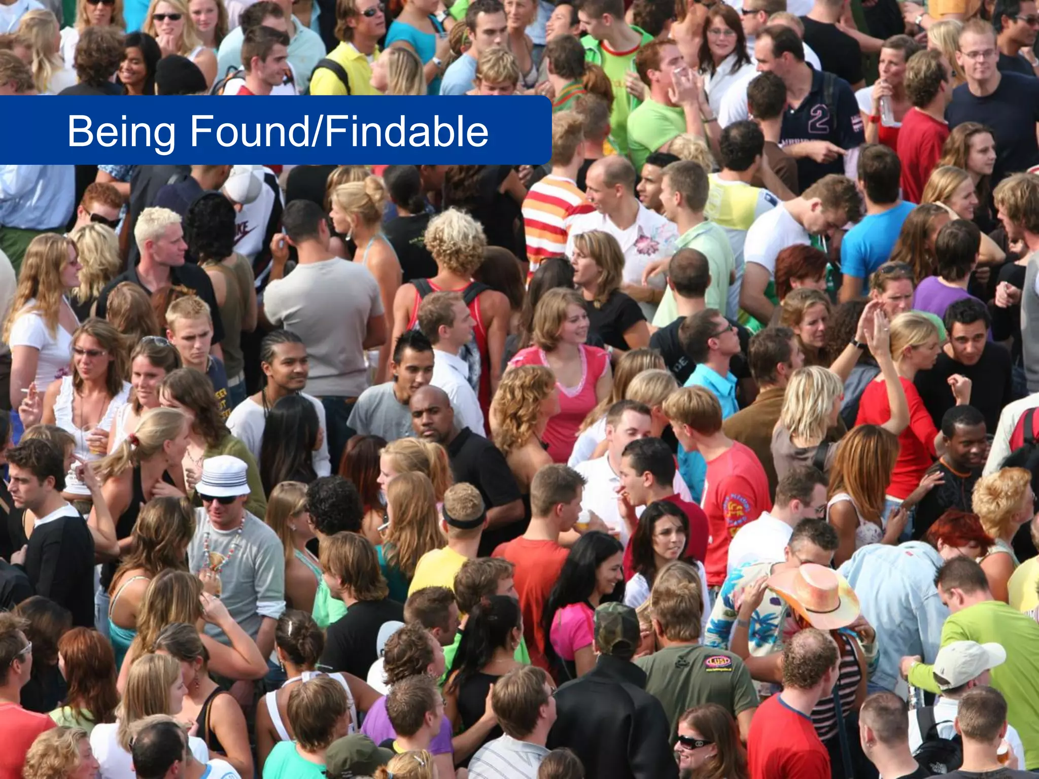 Being Found/Findable
 