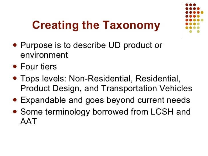 Building a Thesaurus from the Ground Up Cataloging Universal Design