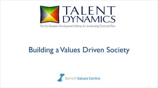 Building aValues Driven Society
 