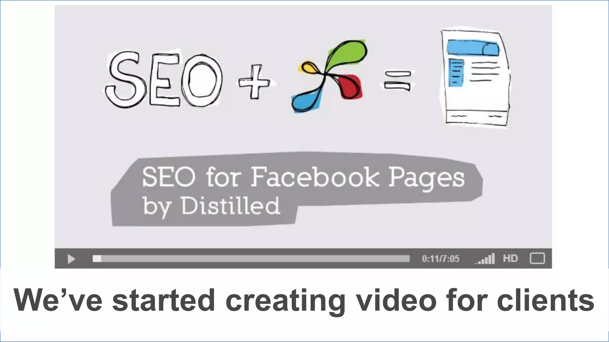 We’ve started creating video for clients
 