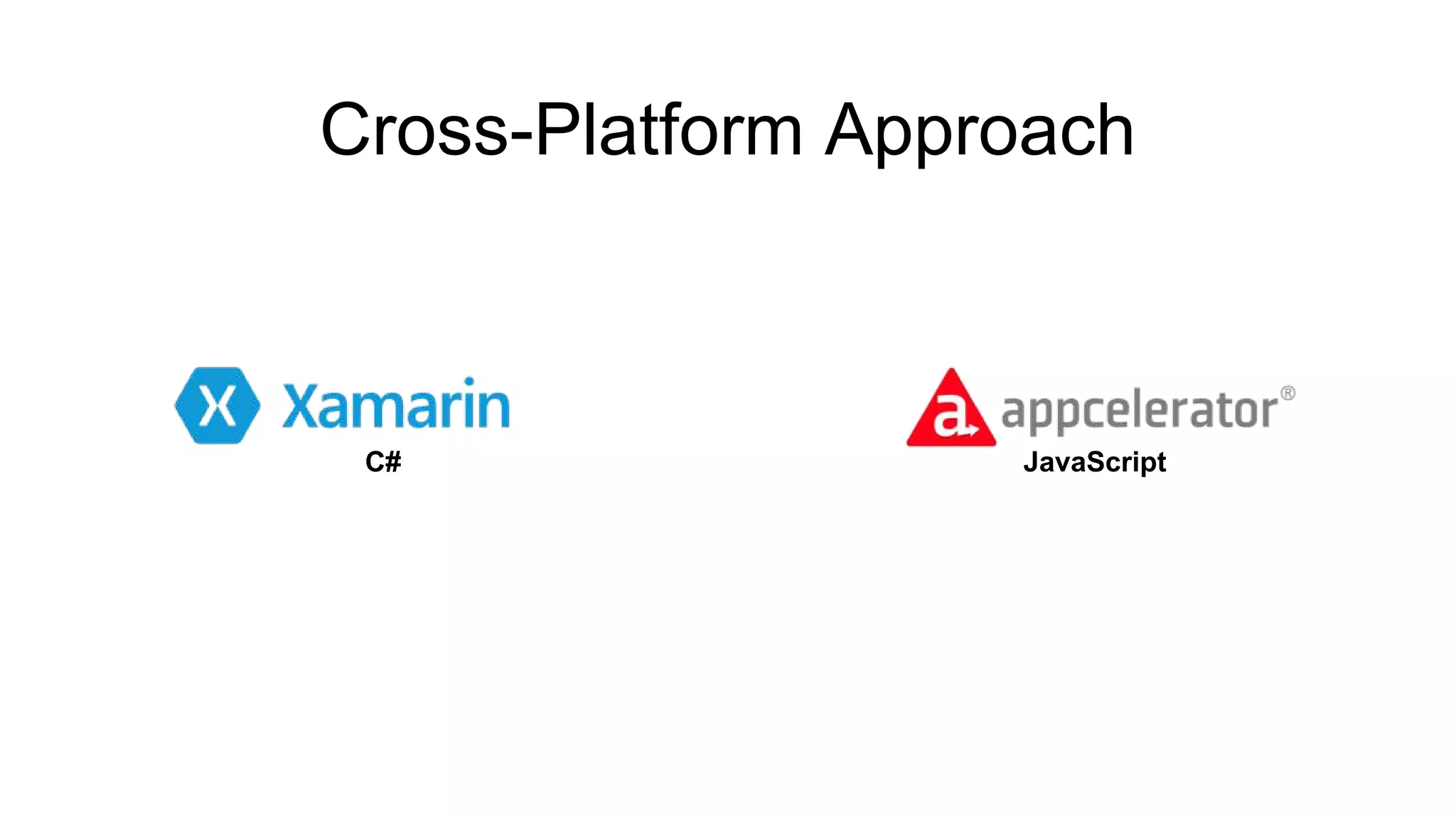 Cross-Platform Approach
JavaScriptC#
 
