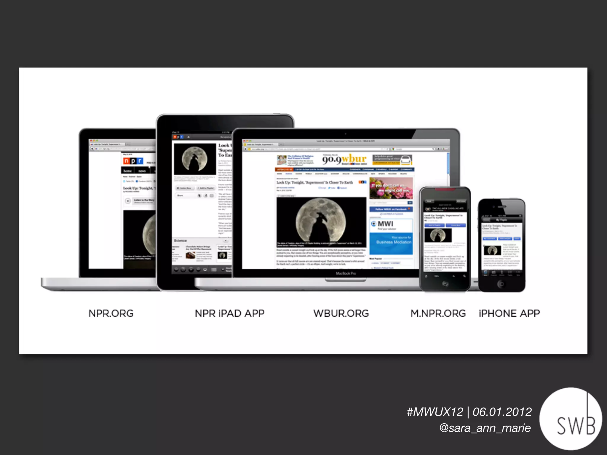 #MWUX12 | 06.01.2012
    @sara_ann_marie
 