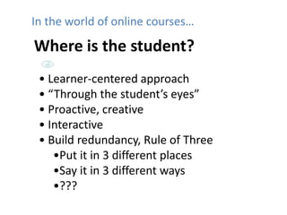  Course content, objectives