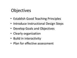  Target audienceIn the world of online courses…Where is the teacher? In the words, images